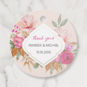 Moderne Boho-Blumenorganisation Geschenkanhänger (Vorderseite)