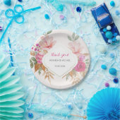 Moderne Boho-Blumenorganisation Pappteller (Party)