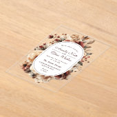 Moderne Boho-Blumenzarge Acryleinladungen (Ablage )