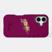 Moderne Boho Blumig iPhone 16 Hülle (Rückseite (Horizontal))