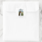 Moderne Boho-Bogen-Foto-Abschluss-Dankeschön Quadratischer Aufkleber (Tasche)