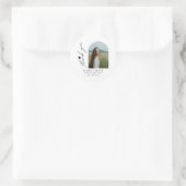Moderne Boho-Bogen-Foto-Abschluss-Dankeschön Runder Aufkleber (Tasche)