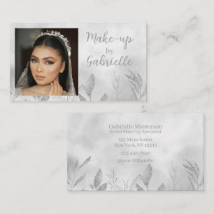Moderne Boho-Botanik-Foto-Schrift Visitenkarte