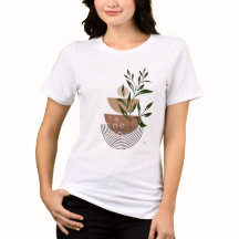 Moderne Boho-Botanik-Grafik-T-Shirt