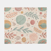 Moderne Boho-Botanik | Minimalistisch & Geometrisc Fleecedecke (Vorderseite (Horizontal))