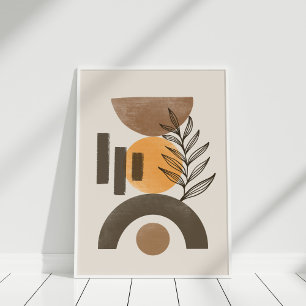 Moderne Boho-Botanische Geometrische Abstrakte Wan Poster