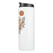 Moderne Boho-Botanische Wildblumen-Kaffeetasse Thermosbecher (Nach rechts gedreht)