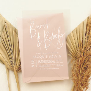 Moderne & Boho Brunch & Bubbly Brautparty Acryleinladungen