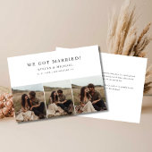 Moderne Boho Budget Wedding Wir haben Verheiratete Ankündigung
