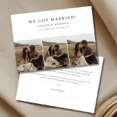 Moderne Boho Budget Wedding Wir haben Verheiratete Ankündigung