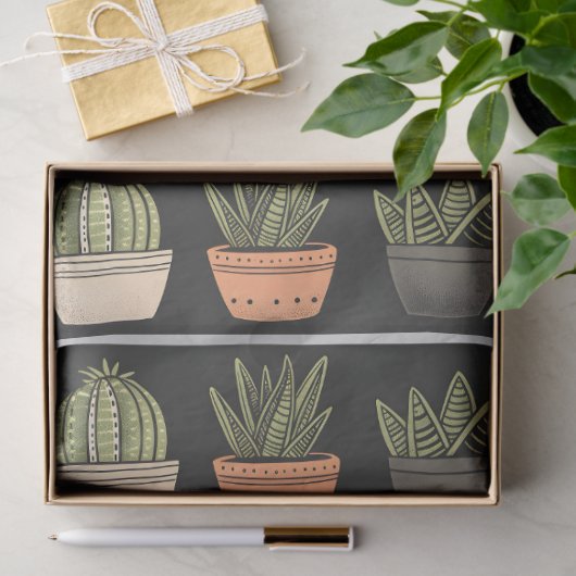 Moderne Boho Cactus Collection C9 Decoupage Seidenpapier (Geschenk)