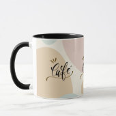 Moderne Boho "Café" Tasse Chic Handlettered Coffee (Links)