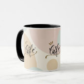 Moderne Boho "Café" Tasse Chic Handlettered Coffee (Vorderseite Links)