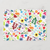 Moderne Boho Chic Blues Hochzeitsdetails Begleitkarte (Rückseite)