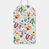 Moderne Boho Chic Floral Wedding Geschenkanhänger (Rückseite)