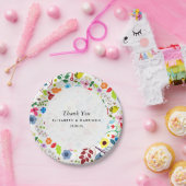 Moderne Boho Chic Floral Wedding Pappteller (Party)