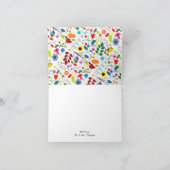 Moderne Boho Chic Floral Wedding Vielen Dank Dankeskarte (Innenseite)