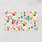 Moderne Boho Chic Floral Wedding Website Begleitkarte (Rückseite)