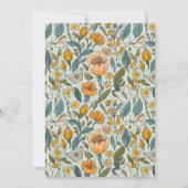 Moderne Boho Chic Retro farbenfrohe blumenreiche H Einladung (Rückseite)
