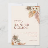 Moderne Boho Chic Wedding Einladung (Vorderseite)