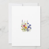 Moderne Boho-Chic-Wildblumen-Probeessen Einladung (Rückseite)