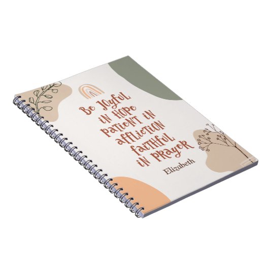 Moderne Boho Christlich Bibel Verse Abstrakte Kuns Notizblock (Rechte Seite)