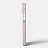 Moderne Boho Creme Glitter Subtile Initialen Monog Case-Mate iPhone Hülle (Rückseite / Links)