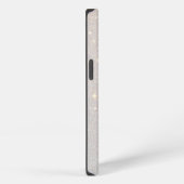 Moderne Boho Creme Glitter Subtile Initialen Monog iPhone Hülle (Rechte Seite)