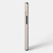 Moderne Boho Creme Glitter Subtile Initialen Monog iPhone Hülle (Linke Seite)