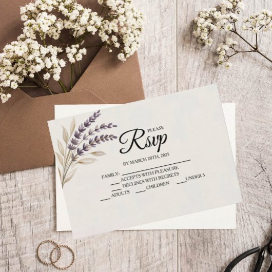 Moderne Boho Designer RSVP-Karten RSVP Karte