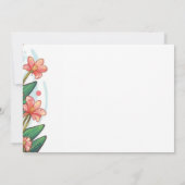 Moderne Boho Dinosaur Girl Baby Dusche Einladung (Rückseite)