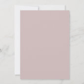 Moderne Boho Dusty Rose Blush Bloral Wedding Einladung (Rückseite)