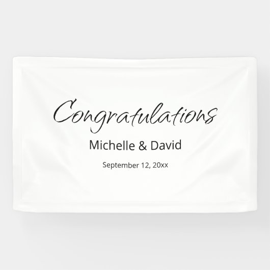 Moderne Boho einfache Script Hochzeitsempfehlung Banner (Horizontal)