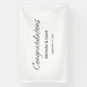 Moderne Boho einfache Script Hochzeitsempfehlung Banner (Vertikal)