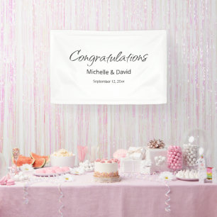 Moderne Boho einfache Script Hochzeitsempfehlung Banner