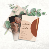 Moderne Boho erdgetönte Abstrakte Circles Wedding
