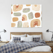 Moderne Boho-Erdtöne Abstrakte ID1273 Leinwanddruck (Insitu (Schlafzimmer))