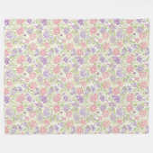Moderne Boho-Erdtöne Blumen Rust Sage Decke (Vorderseite (Horizontal))