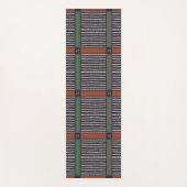 Moderne Boho Ethnic Geometric Multi Navy Yogamatte (Vorderseite)