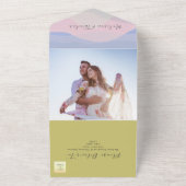 Moderne Boho farbenfrohe Foto Hochzeit All In One Einladung (Außenbereich)