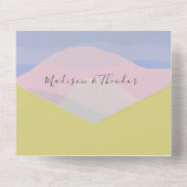 Moderne Boho farbenfrohe Foto Hochzeit All In One Einladung (Rückseite)