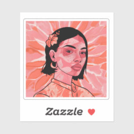 Moderne boho feminine minimalistische Kunst iPhone Aufkleber