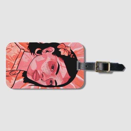 Moderne boho feminine minimalistische Kunst iPhone Gepäckanhänger (Vorderseite (Horizontal))