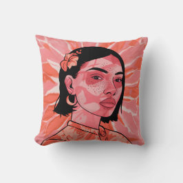 Moderne boho feminine minimalistische Kunst iPhone Kissen
