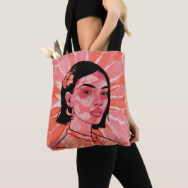 Moderne boho feministische minimalistische Kunst Tasche
