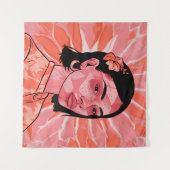 Moderne boho feministische minimalistische Kunst Wandteppich (Vorderseite (Horizontal))