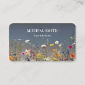 Moderne Boho-Floral-Kraft Visitenkarte (Vorderseite)