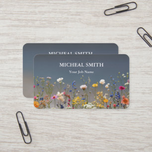 Moderne Boho-Floral-Kraft Visitenkarte
