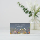 Moderne Boho-Floral-Kraft Visitenkarte (Stehend Vorderseite)