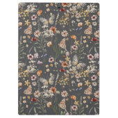 Moderne Boho-Floral-Monogramm-Name Klemmbrett (Rückseite)